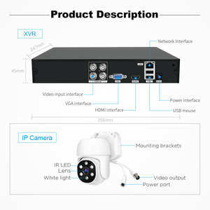 4CH 1080P 5MP Smart IP PTZ intérieur extérieur caméra de sécurité à domicile XVR <span class=keywords><strong>Kit</strong></span> NVS008 réseau <span class=keywords><strong>enregistreur</strong></span> vidéo système de <span class=keywords><strong>Surveillance</strong></span> - Product Image 5
