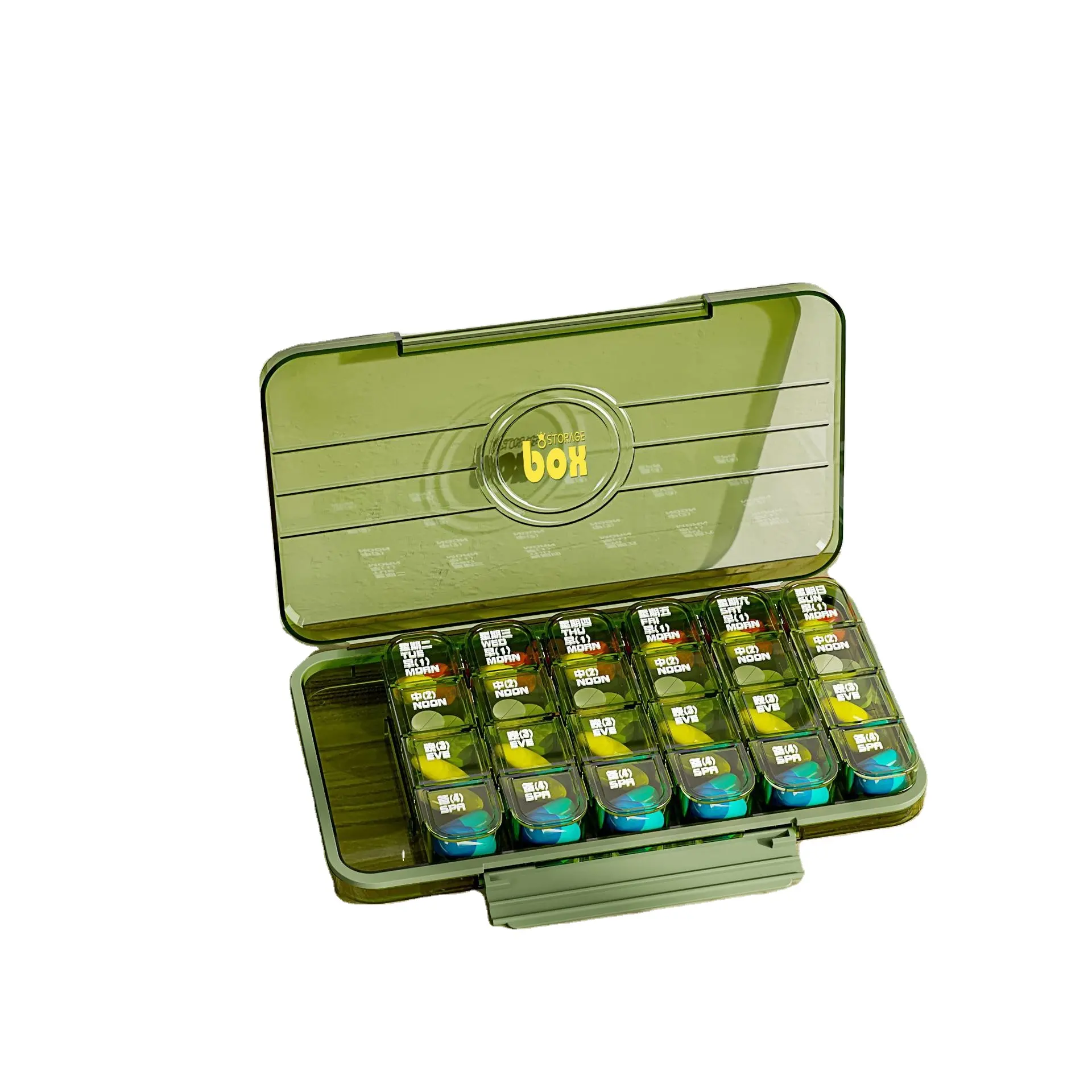 KYPL246 High Quality Portable 1 Week Pill Case 21 Grids or 28 Grids Medicine Storage Box