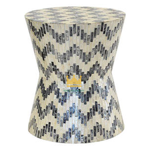 Mesa de Centro de Madera con Incrustaciones de Concha de Nácar de Alta Calidad, Taburetes de Varios Tamaños, Muebles de Sala de Estar Decorativos Hechos en Vietnam - Product Image 1