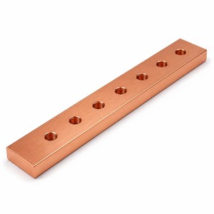 Bronze <b>Ground</b> Bar Bright Surface High Conductivity Custom Size Earthing Busbar for Cabinet <b>Ground</b> System - Product Image 1