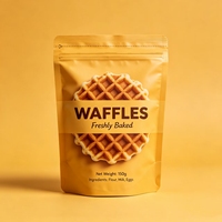Sachets refermables personnalisés imprimés avec fermeture éclair pour gaufres, biscuits, collations et produits de boulangerie