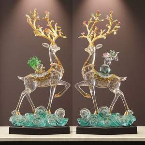 Adorno de alce grande atmosférico de gama alta, sala de estar de la suerte, porche, mueble de TV, decoración del hogar, regalo de inauguración - Product Image 4