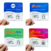 Autocollants NFC étanches en acrylique PVC époxy 13,56 MHz pour avis Google, Plaque NFC pour avis Google