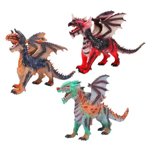 Дети 14 "моделирование мягкая резиновая модель динозавра игрушки со светом и звуком