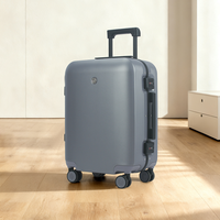 Valise à roulettes moderne en PC rigide durable avec serrure TSA, poignée télescopique en aluminium, étanche et antivol sans fermeture éclair