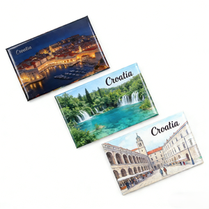 Aimant de réfrigérateur souvenir de <span class=keywords><strong>Croatie</strong></span> personnalisé, aimant de <span class=keywords><strong>voyage</strong></span> panoramique pour Dubrovnik, Split, Lacs de Plitvice, ville côtière, cadeau touristique mondial - Product Image 1