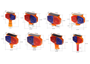 メーカー緊急ストロボライトソーラー式点滅赤青LED交通警告灯 - Product Image 6