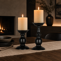 Support de bougie en fer forgé européen transfrontalier pour décoration de table de mariage et d'intérieur, accent pour dîner aux chandelles