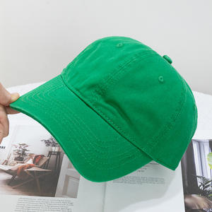 Haute qualité unisexe hommes femmes sport casquette de Baseball prêt à expédier coton lavé couleur unie papa chapeau blanc - Product Image 6