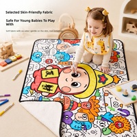 Couverture DIY Graffiti Hiver Style Dessin Animé Antistatique Lavable en Machine pour Enfants Éducation Précoce Coloriage & Dessin