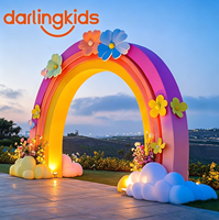Arche Gonflable, Accessoire Photo Tendance pour l'Extérieur, Décoration d'Ouverture et de Festival pour Parcs d'Attractions, Motifs de Dessins Animés Lumineux