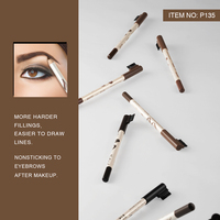 Menow-Crayon à sourcils imperméable en bois avec pinceau personnalisé usine de cosmétiques, marque distributeur OEM/ODM, P135