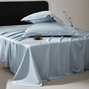 Cao cấp 100% tinh khiết bông satin đơn giản bền tất cả các mùa bộ đồ giường đặt đơn đôi bốn mảnh dài Khăn trải giường - Product Image 2