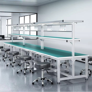 Mesa <span class=keywords><strong>de</strong></span> Trabajo Metálica Personalizable para Laboratorio o <span class=keywords><strong>Taller</strong></span>, Bancos <span class=keywords><strong>de</strong></span> Trabajo Industriales para Línea <span class=keywords><strong>de</strong></span> Producción y Ensamblaje - Product Image 3