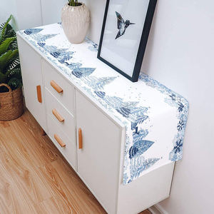 Runner Decorativo in Lino Personalizzabile 2023, Stampa <span class=keywords><strong>Digitale</strong></span> a Sublimazione, Rettangolare con Bordo in Pizzo per Uso Domestico - Product Image 4