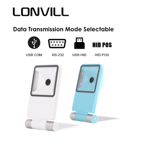 Escáner de Código de Barras Plegable de Escritorio LONVILL, RS-232, USB HID, POS Móvil, Lector de Códigos QR 1D y 2D para Puntos de Venta en Cafeterías - Product Image 5