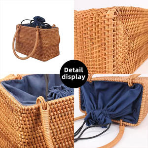 Sac de plage en rotin tissé à la main, le dernier sac de plage bohème d'été à <span class=keywords><strong>prix</strong></span> raisonnable, sac de plage en rotin <span class=keywords><strong>bali</strong></span> 2023 - Product Image 2