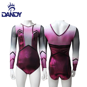 Body in strass lucido per sublimazione uniformi da ginnastica personalizzate abbigliamento da danza e ginnastica bianco e nero - Product Image 4