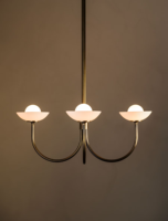 Lustre de ferme rustique lustre lanterne en laiton 4 lumières traditionnel clair biseauté verre nuances cuisine île pendentif