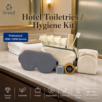 Kit d'articles de toilette jetables en paille de blé pour hôtels, marque privée, kit d'hygiène de voyage, directement de l'usine, faible MOQ