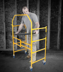 Mini échafaudage mobile pliable avec établi en acier à roues pour électricien/<span class=keywords><strong>charpentier</strong></span>/peintre/jardinier - Product Image 5