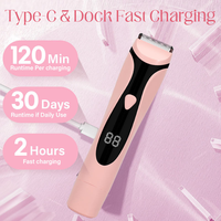 Nouveau tondeuse à cheveux électrique double tête USB à piles 2026 pour usage domestique, rasoir féminin en acier inoxydable à faible bruit