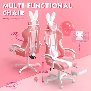 Buen precio, venta al por mayor, sillas para juegos, Linda silla rosa con respaldo alto para videojuegos, cómodas sillas de juegos de estilo de carreras, Silla Gamer para adultos - Product Image 6