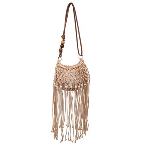Bolso <span class=keywords><strong>de</strong></span> hombro <span class=keywords><strong>de</strong></span> cuerda <span class=keywords><strong>de</strong></span> algodón con flecos <span class=keywords><strong>de</strong></span> macramé hecho a mano <span class=keywords><strong>de</strong></span> estilo bohemio, bandolera <span class=keywords><strong>de</strong></span> malla <span class=keywords><strong>de</strong></span> <span class=keywords><strong>ganchillo</strong></span> personalizada con borla larga - Product Image 1