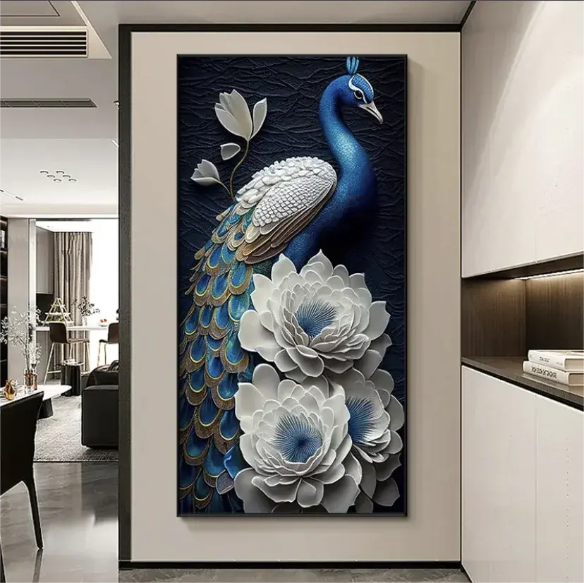 2023 Atacado Modern Krishna Canvas Prints Religião Wall Art Canvas Lord Krishna Crystal Porcelain Pintura