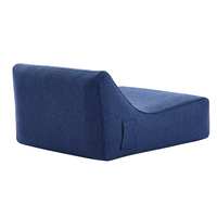 Canapé gonflable en PVC écologique floqué, fauteuil moderne, chaise de plage, hamac, canapé portable pour l'extérieur, utilisation en chambre à coucher, cadre en bois bleu
