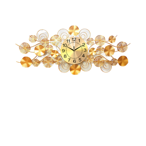 Modern Luxury Gold Metal Wall <b>Clock</b> Newly Designed <b>Digital</b> Timepiece for Wall Decor for Living Room - Product Image 2