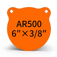 Cible de tir tactique portable suspendue de 8 pouces en acier robuste pour entrepôt et extérieur, modèle Orange Bear, avec crochet de fixation