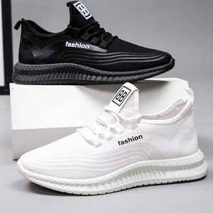 2020 New Version Breathable Men Mesh Force Running <b>Shoes</b> with <b>Soft</b> <b>Soles</b> No-Slip Black Sneakers Fashion Trend for Summer - Product Image 1