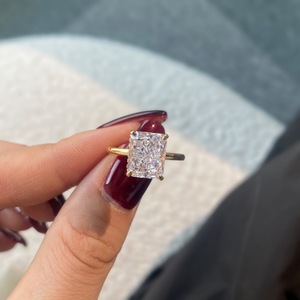 Natuna Đơn Giản Bầu Không Khí Công Chúa Cắt Zircon Engagement Rings Đối Với Phụ Nữ Bạc 925 Mossanite Nhẫn Thiết Kế Đồ Trang Sức - Product Image 1