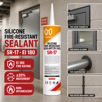 Scellant silicone ignifuge classe 25, durcissement neutre, pour joints de construction en béton, murs, sols, portes et fenêtres