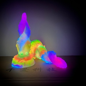 Factory Wholesale Price Luminous Liquid Silicone Monster Fantasy <b>Dildo</b> Glow in the Dark Adult Couple Sex Toy - Product Image 6