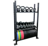 Étagère de rangement multifonctionnelle pour kettlebell, support de rangement pour plaques de poids.