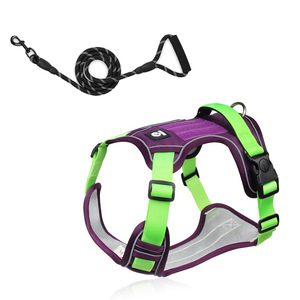 Adjustable Soft Padded No-Choke Pet Harness Breathable Reflective Oxford Vest Easy Control Handle Solid Large <b>Dogs</b> Personalized - Product Image 6