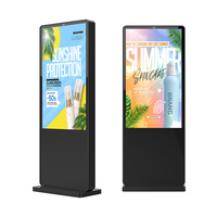 Kiosque publicitaire numérique extérieur étanche IP65 de 43 à 75 pouces sur pied pour l'éducation