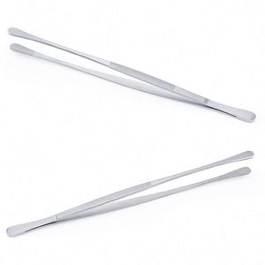 12 Inch Extra Long Dessert Decorating Tweezer Stainless Steel Steak <b>Clip</b> BBQ Chef Cooking Tweezers Tongs with <b>Hooks</b> - Product Image 2