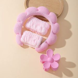 Lindo Conjunto de Diadema y Pinza para el Cabello con Diseño de Nube de Flores, Accesorios para el Cabello de Plástico para Mujer, Estilo Dulce, Diadema de Princesa para Bodas y Fiestas, Regalo - Product Image 6