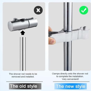 Shower Head Holder 45° Rotation Adjustable Shower Head <b>Bracket</b> Universal 18-25mm Shower Head Rail Holder <b>Bracket</b> Replacement - Product Image 5