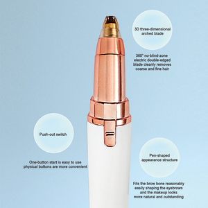 Xách tay mini điện lông mày Tông đơ cho phụ nữ USB tóc Remover không thấm nước mặt không đau Máy cạo lông - Product Image 5