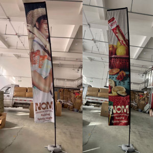 Aozhan Chất Lượng Cao Quảng Cáo Ngoài Trời Tùy Chỉnh Đảng Bay Biểu Ngữ Hình Chữ Nhật Lông Teardrop Bãi Biển Cờ Cho Khuyến Mãi - Product Image 5