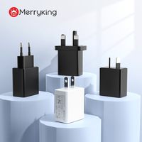 Chargeur mural USB à port unique Merryking avec prise américaine, 5V 1A 5W AC 100-240V, adaptateur de prise murale USB pour appareils photo numériques
