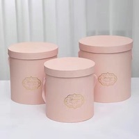 Seau à fleurs blanc 3 pièces boîte à fleurs ronde argent Bouquet de poche boîte-cadeau Arrangement de fleurs boîtes d'emballage