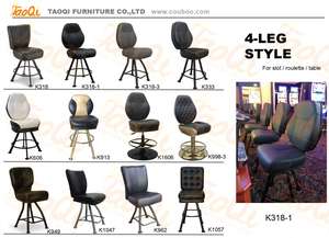 Tabouret de bar réglable en hauteur K1092, prix d'usine, pivotant, avec fente, <span class=keywords><strong>chaise</strong></span> de jeu, <span class=keywords><strong>chaise</strong></span> de <span class=keywords><strong>roulette</strong></span> de casino avec base à roulettes chromées, OEM - Product Image 6