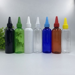 Wholesale 150ml Blue Amber Clear PET Plastic Applicator Dropper <b>Bottles</b> for Hair Oil With Twist Off Cap Supplier - Product Image 1