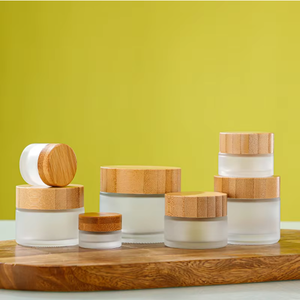 Cubierta de grano de madera, botella de crema para ojos de vidrio de arena, crema sellada, leche corporal, muestra cosmética, botella dividida - Product Image 6