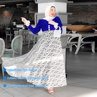 Burin — vêtements de prière islamique modeste, deux couleurs, boutons devant, manches bouffantes, tenue Maxi dubaï, Ramadan, arabe, pour femmes musulmanes